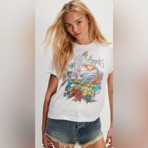 Free People Colab / The Bureau Los Angles Cali Organic Cotton Tee NWT